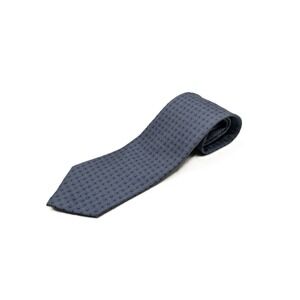 Frangi Necktie Mens Blue Geometric Micro Pattern Silk Made in Italy 3.75"